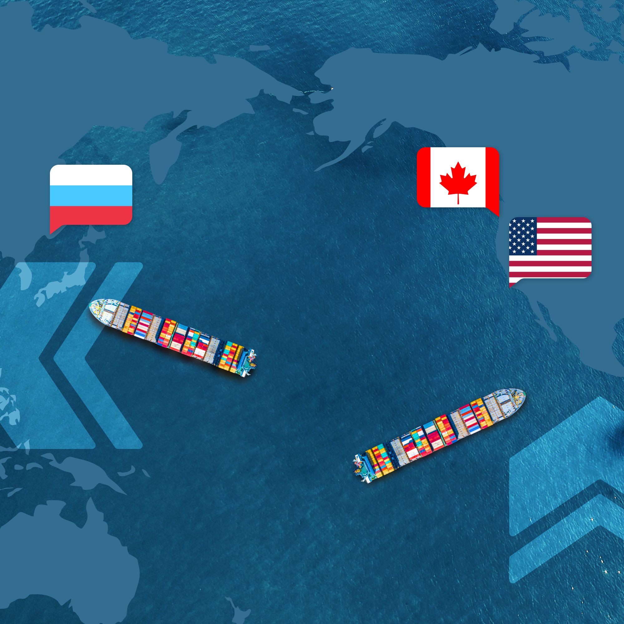 США, Канада-Россия